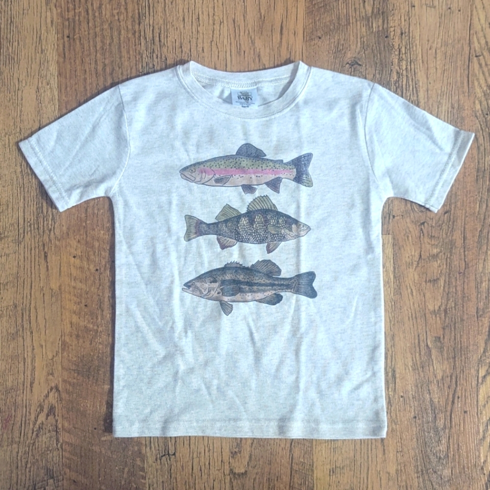 Barefoot Baby Three Fish Tee